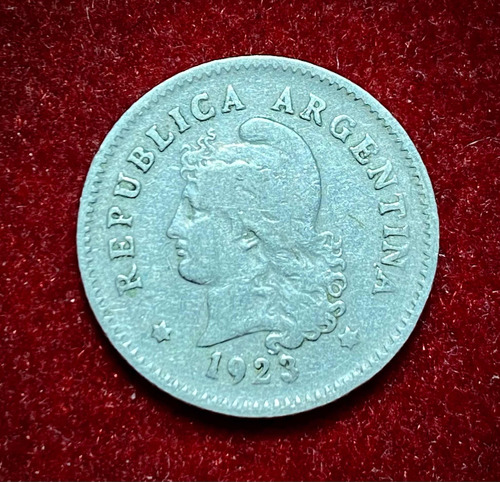Moneda 10 Centavos Argentina 1923 Niquel 