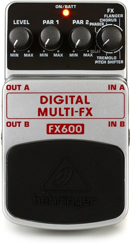 Pedal De Efeito Behringer Digital Multi-fx Fx600 Cinza Cinza
