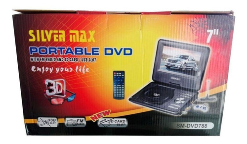 Dvd Portatil De 7 Con Tv Usb Sd Radio 3d Incluye Gafas