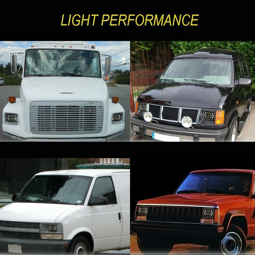 Imagen 2 de 10 de Faros De Led 7x6 Luz Baja/alta, Blanco Drl/ambar Señales