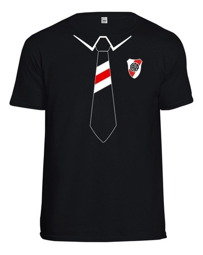 Remera Negra Corbata Labruna Gallardo River El Mas Grande