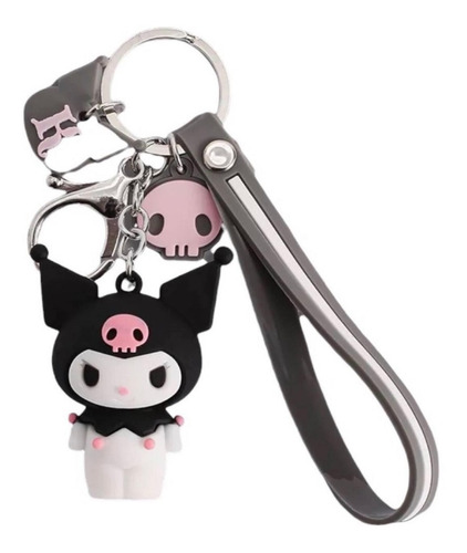 Llavero Colgante Kuromi Kawaii Hello Kitty Con Manilla