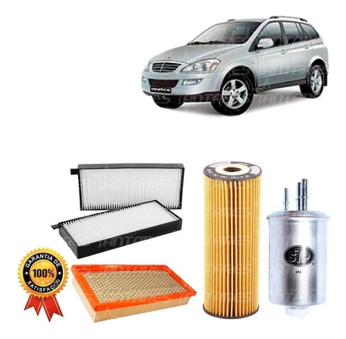 Filtros Aire+polen+petroleo+aceite Ssangyong Kyron 2.0 06/13