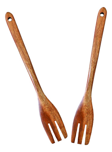 2 Tenedores De Madera Para Mezclar Madera, Tenedores Para En