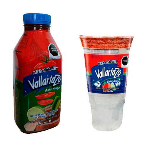 Michelada Mix Vallartazo 1lt + 6 Vasos Escarchados