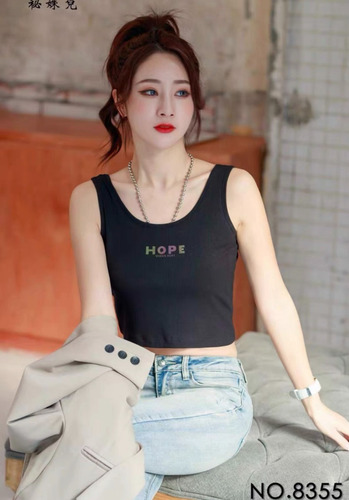 Pack 3 Polera Tank Top De Mujer Sin Mangas Fibra BambĂș