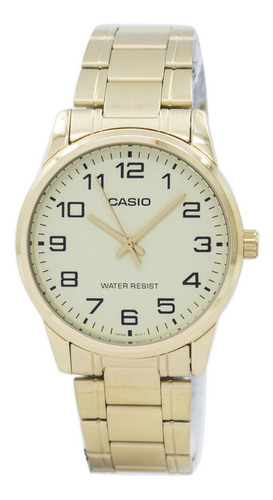 Reloj Casio Mtp-v001g Hombre Dorado Acero 100% Original!