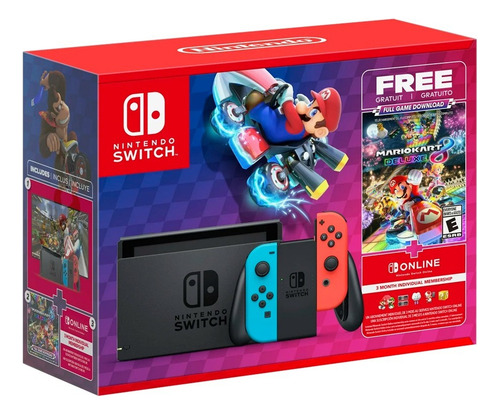 Consola Nintendo + Mario Kart 8 + 3 Meses De Switch Online