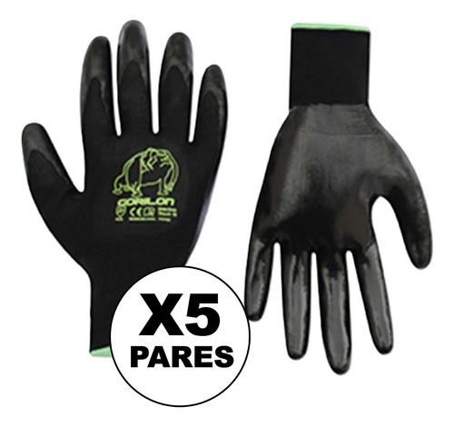 Guantes Multiuso Gorilon De Poliester Con Nitrilo Suave