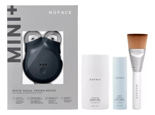 Tonificador Facial Con Microcorrientes Nuface Mini+ Negro Rejuvenecimiento Limpiador Y Masajeador Eléctrico Recargable