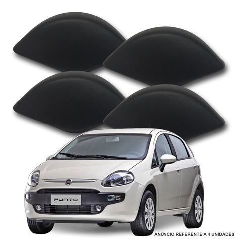 Kit 4 Acabamento Cinto Segurança Cinza Fiat Punto 2010