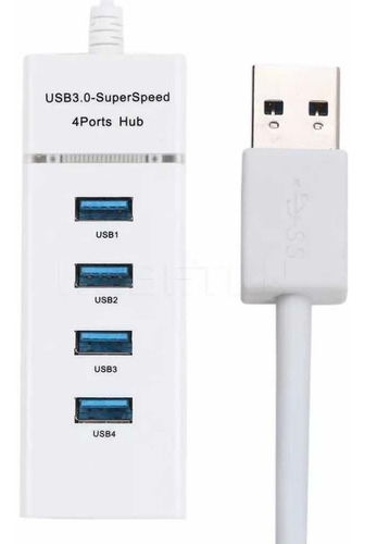 Hub Usb Múltiples Entradas 4 En 1 De 3.0 Velocidad De Transf