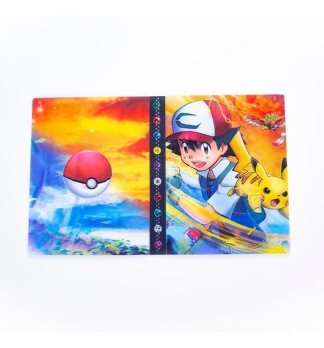Album Protector 3d Para Cartas Pokemon Diseño Ash Pikachu 3d