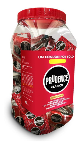 Prudence Clasico Con 100 Condones Vitrolero Gratis