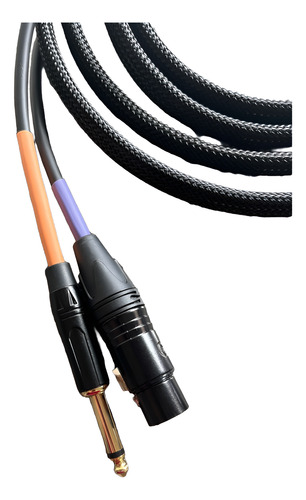 Cabo Duplo Instrumento + Fone 5m Com Malha Náutica Som Dtl