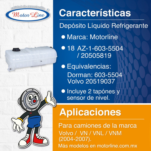 018 / Depósito Líquido Refrigerante / 603-5504 / 20519039