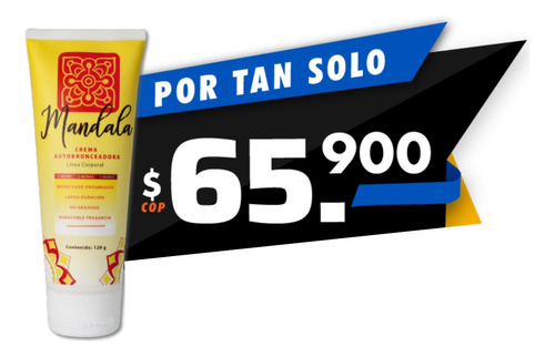 Mándala Crema Autobronceadora - g a $549