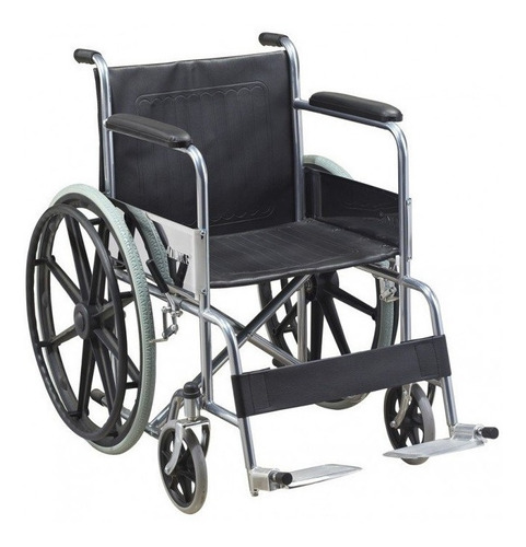 Silla De Ruedas Reforzada De Acero Cromado Transporte Ligero