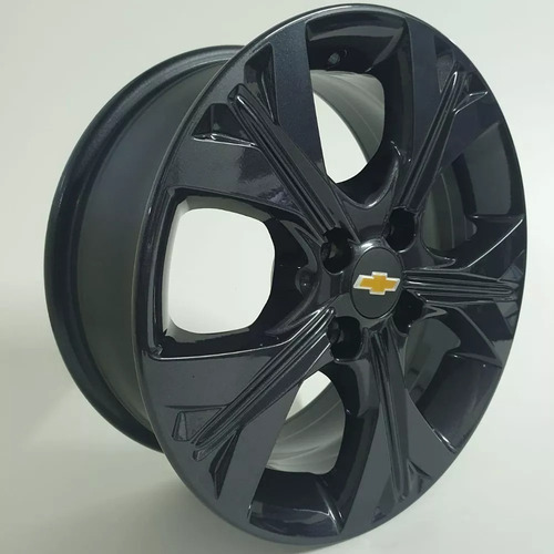 Rodas De Liga Leve Chevrolet Onix Celta Aro 17 4x100 ( Jogo) Cor Black Piano