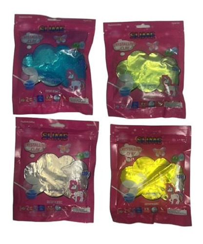 Pack X12 Masas Slime Transparente No Toxico Masas