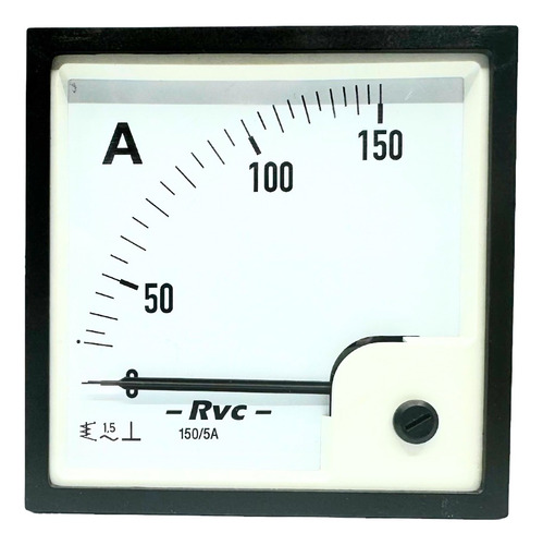 Amperímetro Análogo Italiano 96x96 Rango 0-150 5a Vac