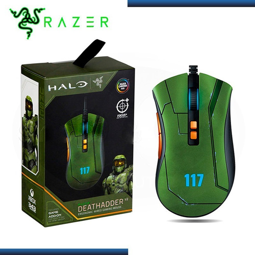Imagen 1 de 3 de Mouse Razer Gamer Dav2 Halo Infinite Edition Usb Rgb 