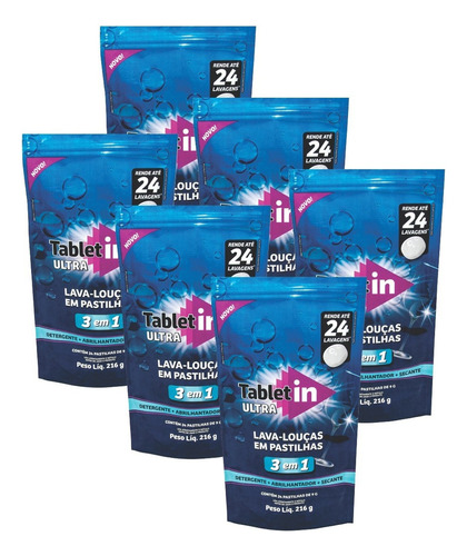 Detergente Para Lava-louças Tabletin - 6 Packs 24 Pastilhas