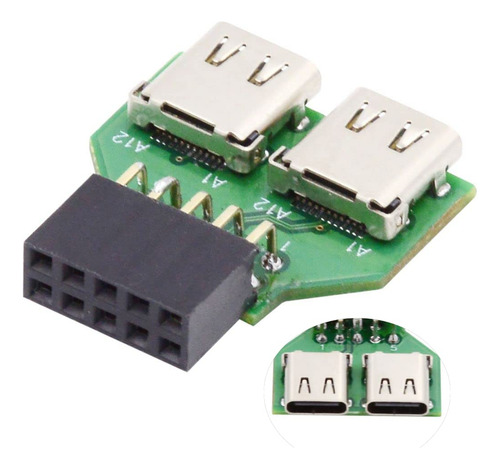 Chenyang Usb 2.0 Cabezal Panel Frontal 9pin 10pin 2 Tipo C