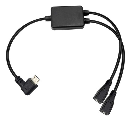 Poyiccot Cable Divisor Micro Usb De 90 Grados Ngulo Izquierd