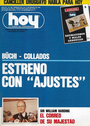 Revista Hoy N° 398 / 4 A 10 Marzo 1985 / Buchi - Collados