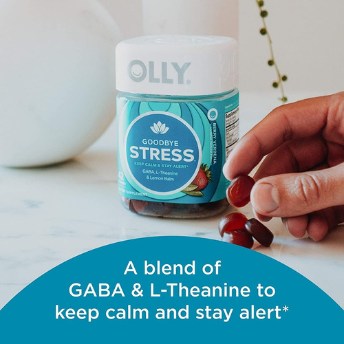 Olly Goodbye Stress | Alivio Definitivo Al Estrés 42 Gomitas Sabor Fresa