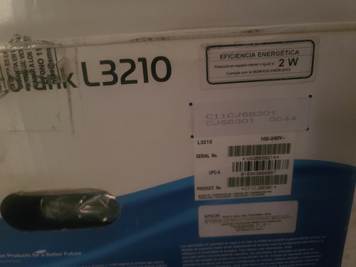 Impresora Epson Ecotank L3210 Multifuncional Portátil Negro (Usado)