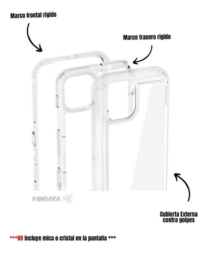 Funda Protectora Resistente 360 Transparente A Prueba De Golpes Tres En Uno For iPhone 13 Pro Max iPhone 13 Pro iPhone 13/14 iPhone 13 Mini