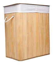 Comprar Canasto Cesto Bambú Doble Rectangular Ropa Tapa  Grande