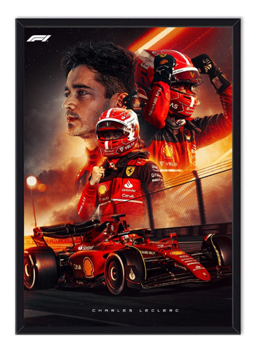 Ferrari F1 - Póster Charles Leclerc - Fórmula 1