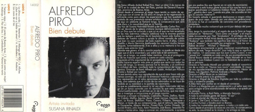 Cassette Tango Alfredo Piro Hijo De Sus. Rinaldi Y Osv. Piro