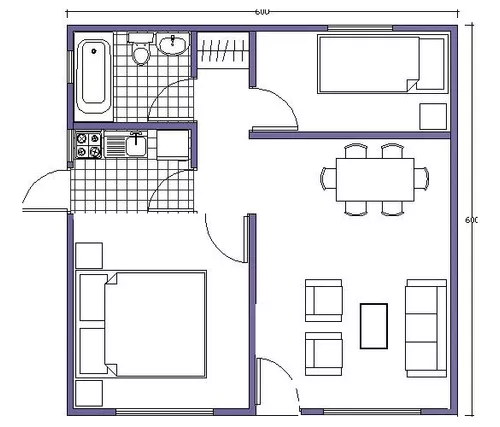 Kit Prefabricado 65 m² de CASAS CABALLERO - Casa Prefabricada Chile