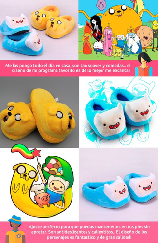 Hora De Aventura Oficial Pantuflas Jake O Finn  Envío Gratis