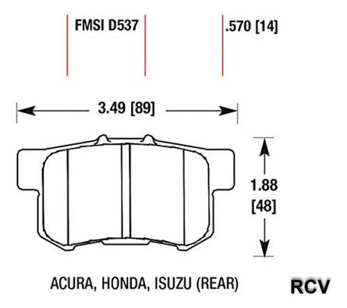 Balatas Disco  Trasera Para Honda Civic   2012