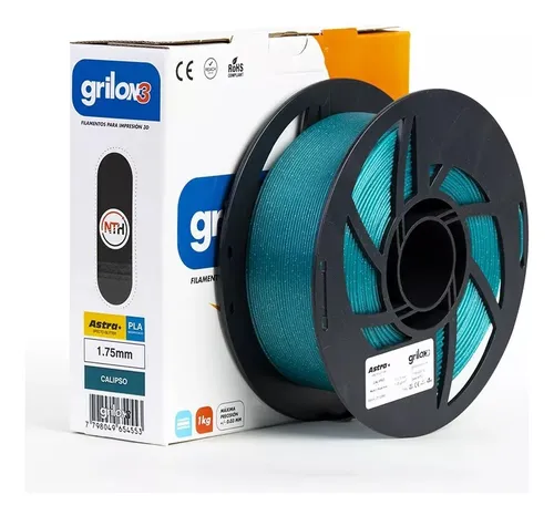 Grilon3 filamento pla 1,75mm 1kg color turquesa calipso