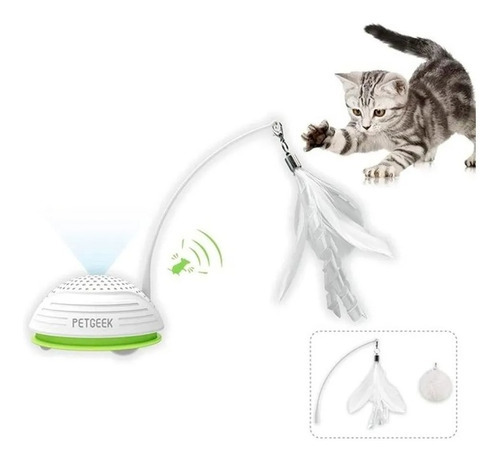 Juguete Para Gatos Interactivo Petgeek Movimiento Y Sonido 