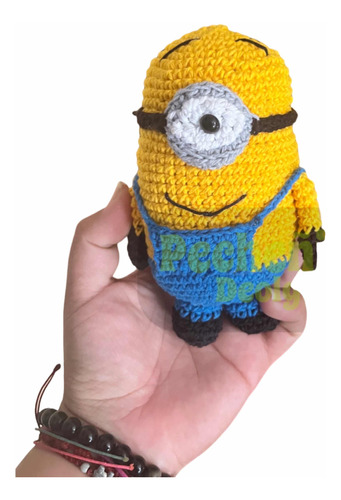 Minion Stuart Tejido A Mano Amigurumi 15 Cm