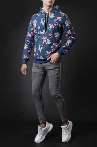 Imagen 2 de 2 de Buzo Canguro Estampado No End 36021 Hombre