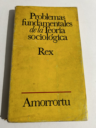 Libro Problemas Fundamentales De La Teoría Sociológica