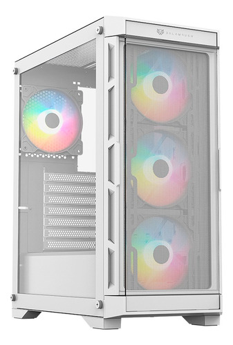 Gabinete Gamer Balam Media Torre Atx Carbono Twin Mate 5000 Color Blanco