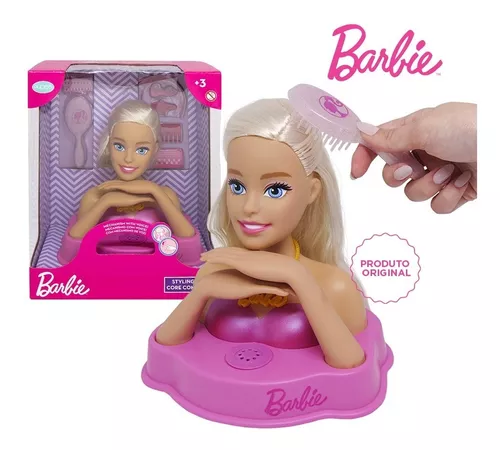 Boneca Barbie Styling Head Extra 12 Frases Pentear E Maquiar