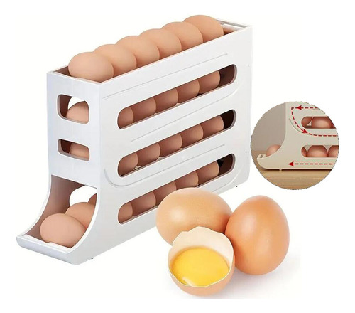 Organizador De Nevera Con Bandeja Para Huevos, Práctico Sopo