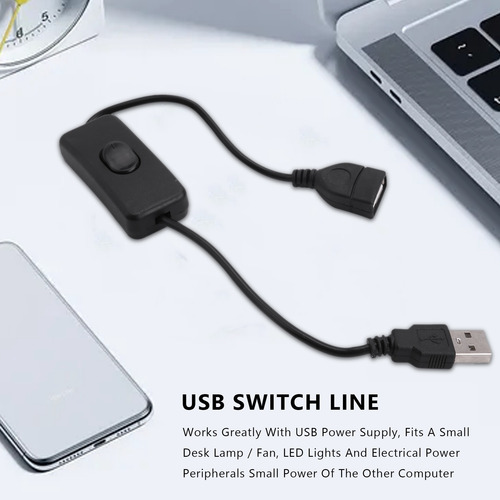 Cable De Extensión Usb A Macho A Hembra Con Interruptor/off-
