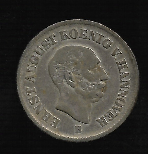 Alemania/ Hannover 1/12 Thaler 1845 Plata Km# 194.2 Exc