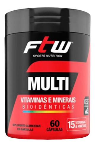 Imagem 1 de 4 de Multi Vitaminas E Minerais 60 Cáps - Ftw 